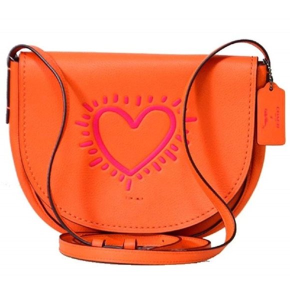 Keith Haring "Coach" Leather Crossbody Purse - Picture 1 of 7